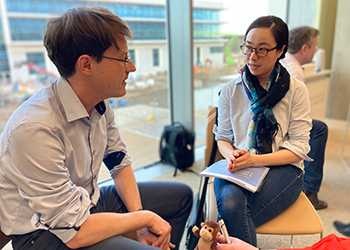 EMBO Leadership Course attendees chatting