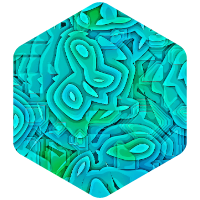 Illustration of tissue in blue and green