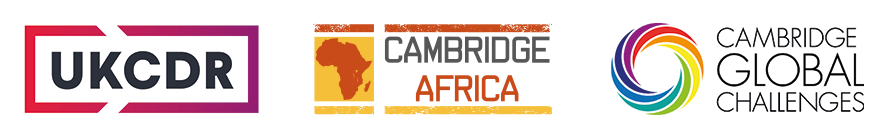 Logos of UKCDR, Cambridge Africa and Cambridge Global Challenges