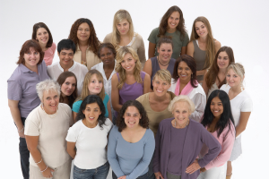 diverse group of women smiling
