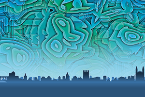 Building and Rebuilding Complex Tissues Conference Cambridge skyline with illustration of tissue in the background