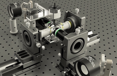 Custom light-sheet microscope for long-term and gentle plant imaging close up of microscope