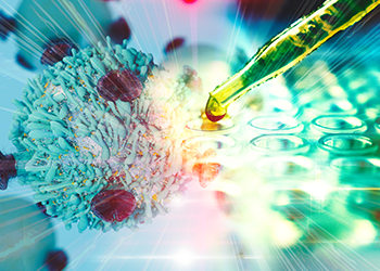 Gene Therapy for Cancer Treatment Concept Cancer therapy with T-cell and DNA
