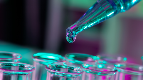 Filling glass tubes with buffer using pipette