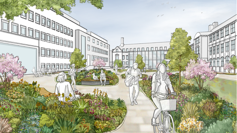Conceptual drawings to explore initial ideas for the development of our future estate. Credit: BDP Architects.