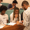 students from the STEM SMART programme in a lecture theatre