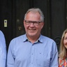 Professor Tim Dalgleish with Peter and Christina Dawson. Credit: St Catherine's College