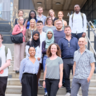 people standing on the stairs outside the Zoology Museum