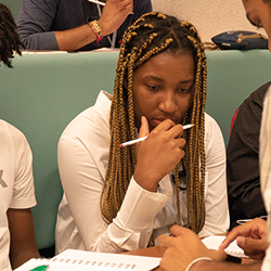 students from the STEM SMART programme in a lecture theatre