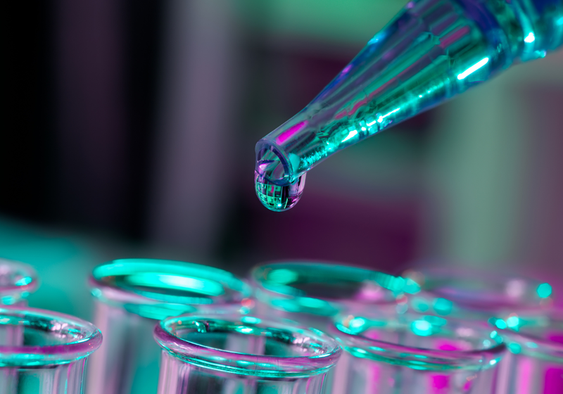 Filling glass tubes with buffer using pipette