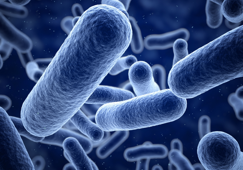 3D render blue bacteria