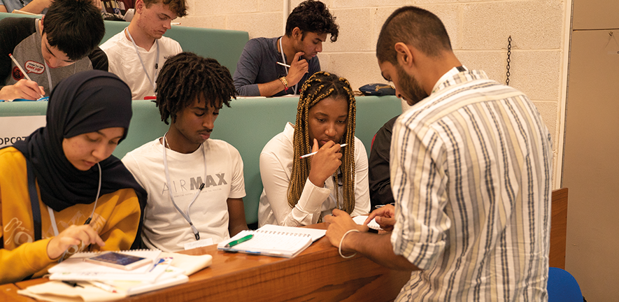 Students from the STEM SMART programme at a lecture in Cambridge students from the STEM SMART programme in a lecture theatre